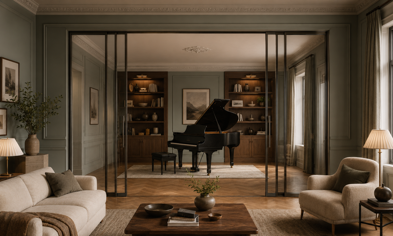 Ironware deur in een sfeervol interieur